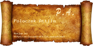 Poloczek Attila névjegykártya