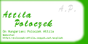 attila poloczek business card